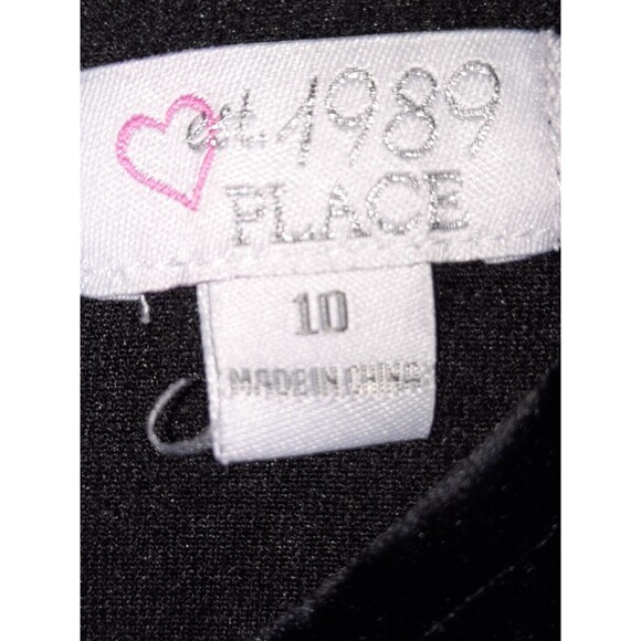 The Children’s Place Girls Size 10 Holiday Dress – Black Velvet & Red Floral - Picture 4 of 7